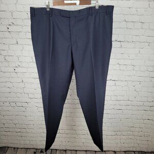 Charles Tyrwhitt Navy 100% Wool Flat Front Straight Dress Pants Size 42 (42x32)